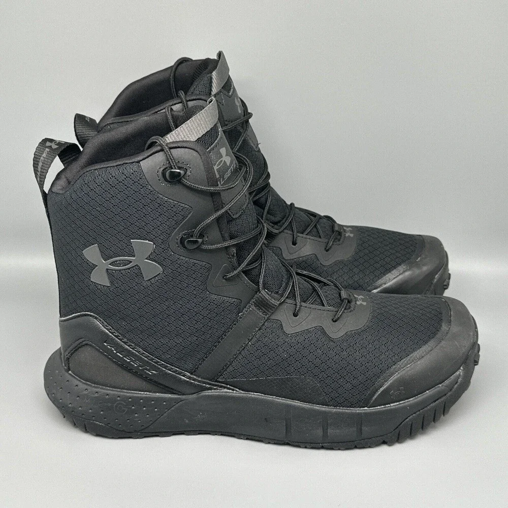 UNDER ARMOUR MICRO G VALSETZ Tactical Boots 3023743-001 black‎ Men's Size 10.5